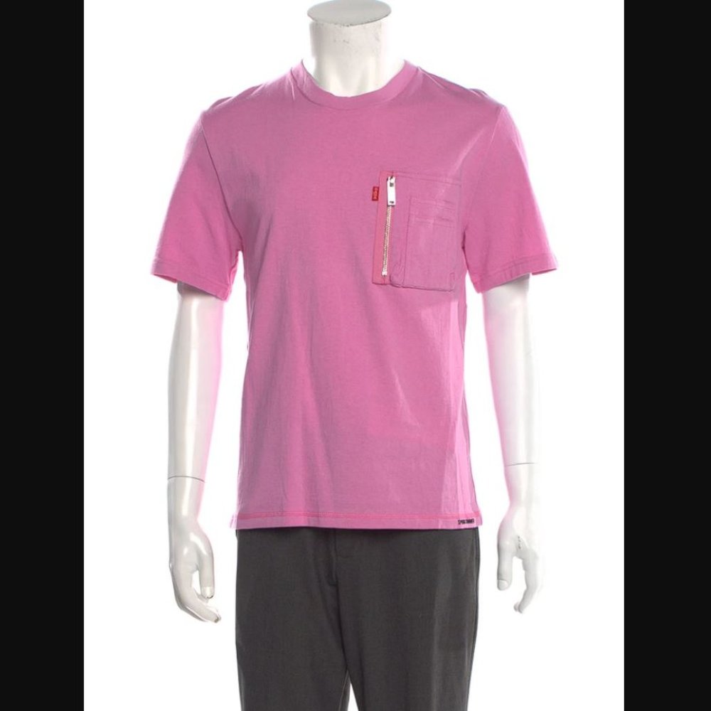 CHRISTIAN DADA Men's Crewneck T-Shirt Size 48/US M in Pink
